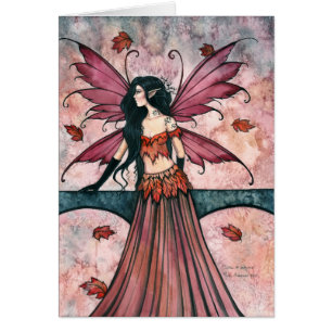 Spell of Autumn Fairy Card by Molly Harrison