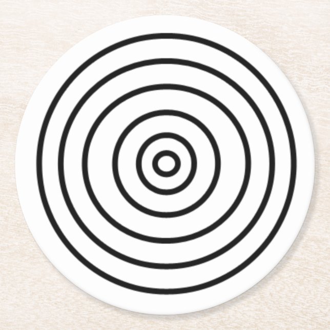 Spellbinding Circles Round Paper Coaster (Front)