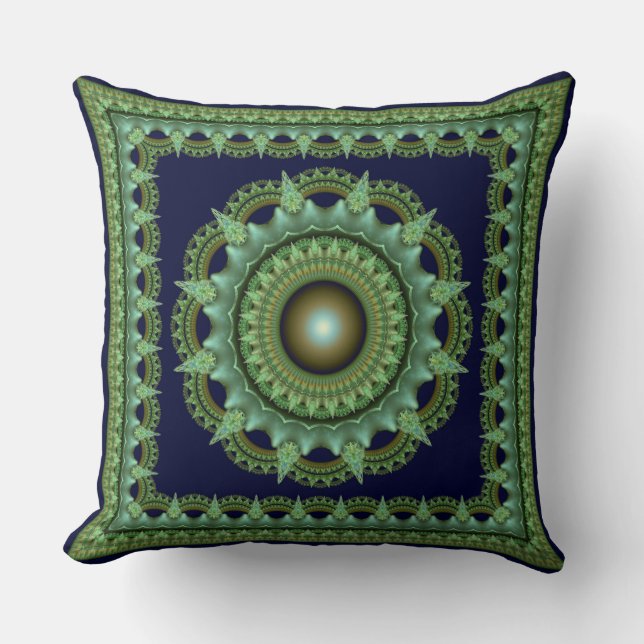 Spellbinding fractal star ornament cushion (Front)