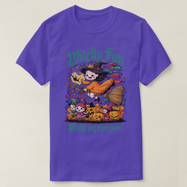 Spellbinding Halloween Witchy Fun TShirt TrickorTr (Design Front)