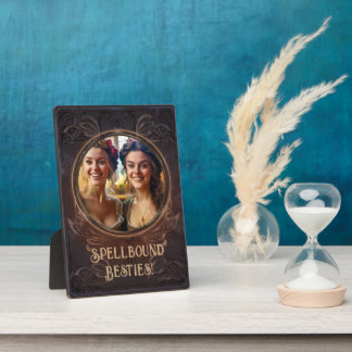 Spellbound besties - Witchy mediaeval memory gift Plaque
