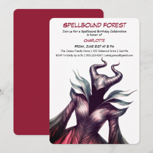 Spellbound Forest – Dark Fairy Birthday Party  Invitation