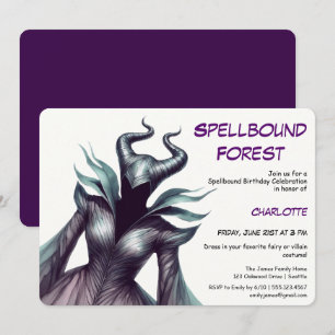 Spellbound Forest – Dark Fairy Birthday Party Invitation