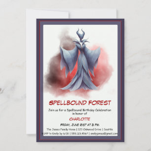 Spellbound Forest – Dark Fairy Birthday Party Invitation