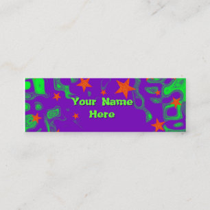 Spellbound front text business card green skinny