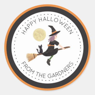 Spellbound Halloween Classic Round Sticker