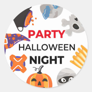Spellbound Halloween Party Invitation Classic Round Sticker