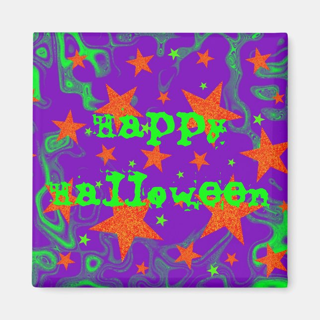 Spellbound 'Happy Halloween' fridge magnet (Front)
