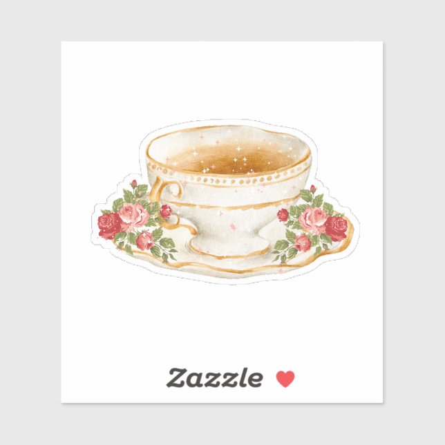 Spellbound Romance Teacup Sticker (Sheet)