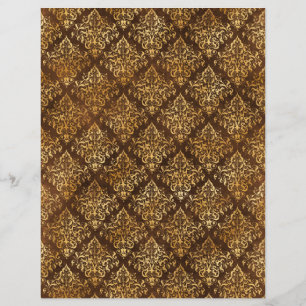 Spellcaster Burgundy & Gold Scrapbook Paper Sheet