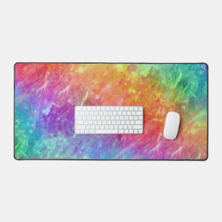 spellcaster - vivid rainbow prism ombre : desk mat