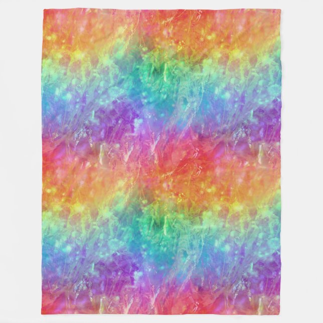 spellcaster - vivid rainbow prism ombre : fleece blanket (Front)