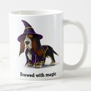 Spellcasting Basset Hound Wizard Dog Coffee Mug