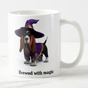 Spellcasting Basset Hound Wizard Dog Coffee Mug