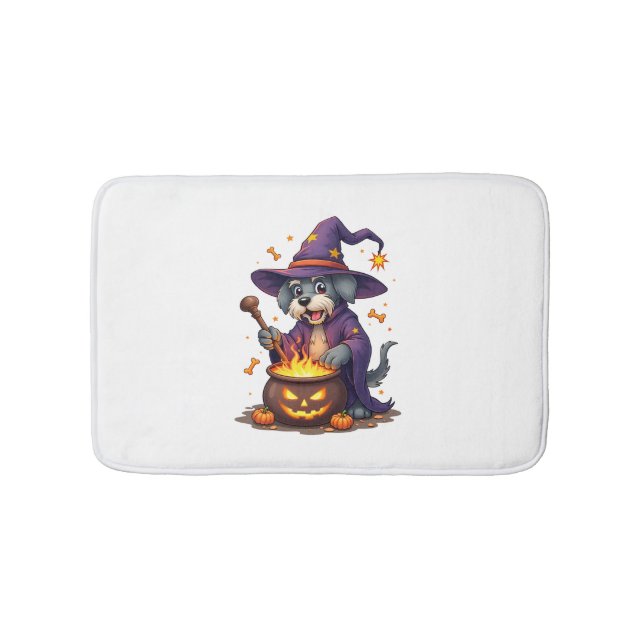 Spellcasting Schnauzer Bath Mat (Front)