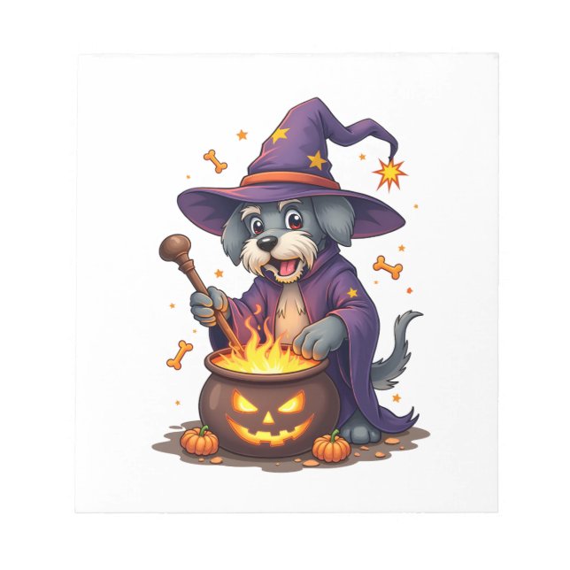 Spellcasting Schnauzer Notepad (Front)