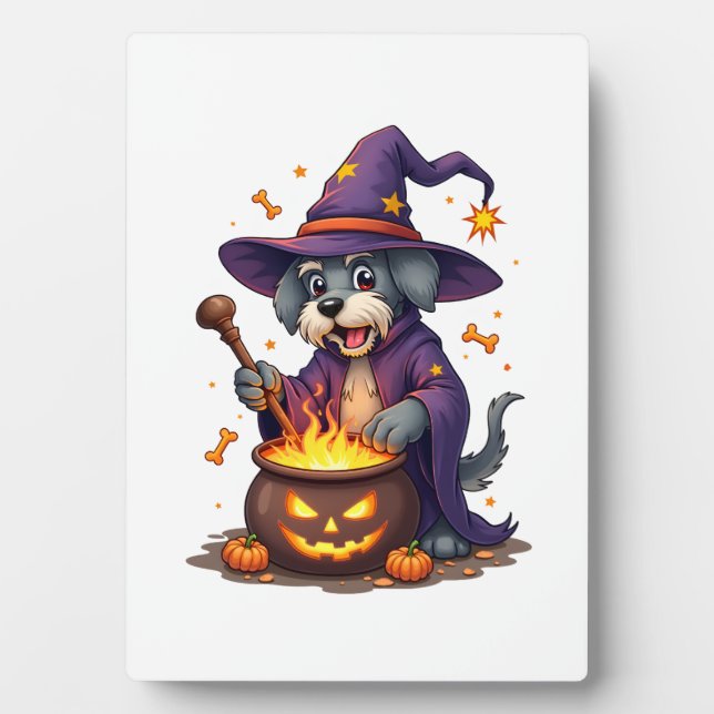 Spellcasting Schnauzer Plaque (Front)
