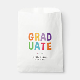 Spelled Out Fun Graduation Party Favor Bags