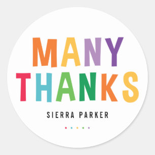 Spelled Out Fun Graduation Thank You Stickers