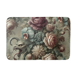 Spellhound – Gothic Floral Baroque Bath Mat