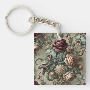 Spellhound – Gothic Floral Baroque Key Ring