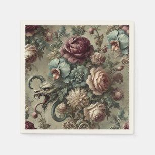 Spellhound – Gothic Floral Baroque Napkin