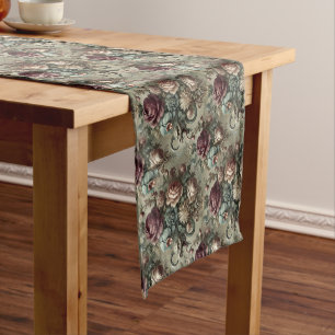Spellhound – Gothic Floral Baroque Short Table Runner