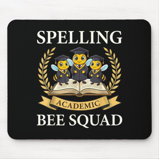 Spelling academic bee squad student team speller  mouse pad (Front)