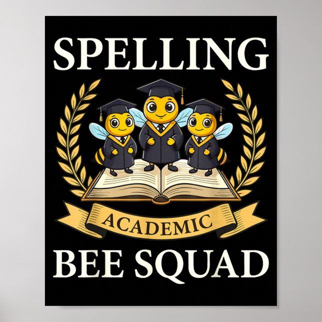 Spelling academic bee squad student team speller  poster (Front)
