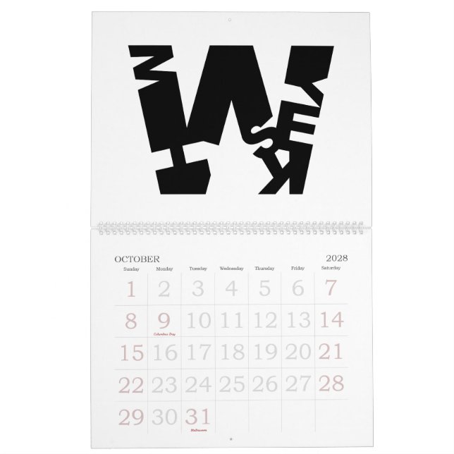 Spelling Alphabet 24 Months Calendar (Oct 2028)
