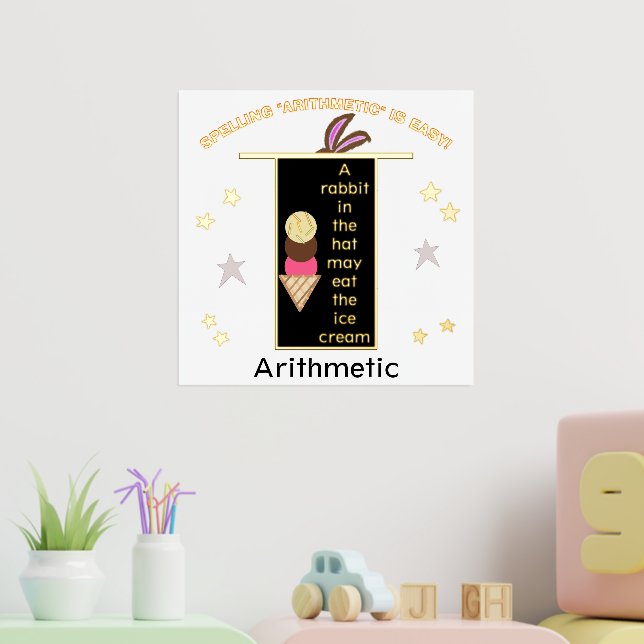 Spelling Arithmetic Magic Hat Rabbit Ears Foil Prints (In Situ (Nursery 2))