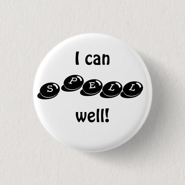 Spelling Award Button (Front)