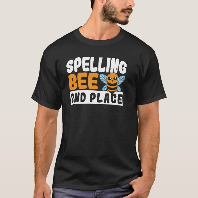 Spelling Bee 2nd Place  School Spelling Bee T-Shirt (Front)
