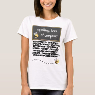 Spelling Bee Champeon Misspelled Words T-Shirt