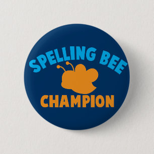 Spelling Bee Champion 6 Cm Round Badge