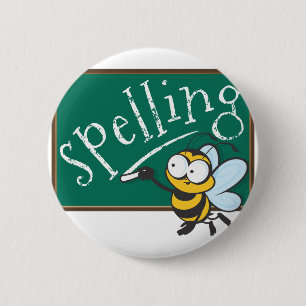 Spelling Bee Champion 6 Cm Round Badge