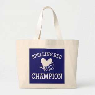 Spelling Bee Champion Large Tote Bag