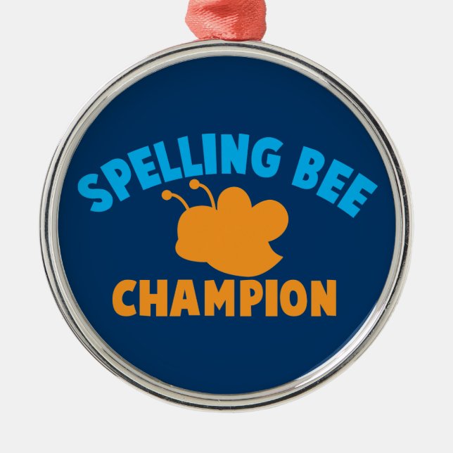 Spelling Bee Champion Metal Ornament (Front)