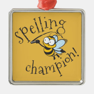 Spelling Bee Champion Metal Tree Decoration