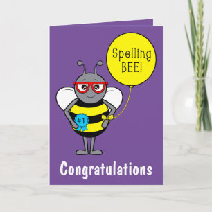 Spelling Bee Congratulations Card