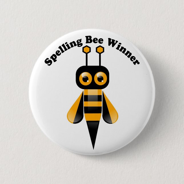 Spelling Bee Winner 6 Cm Round Badge (Front)