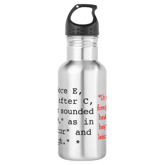 Spelling Rules: I before E 532 Ml Water Bottle