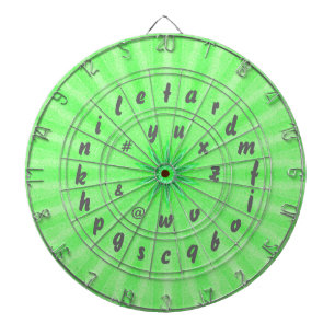 Spelling Word Game Alphabet Dart Board Green