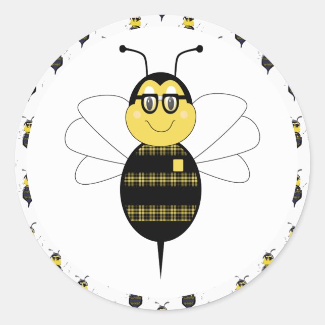 SpellingBee Bumble Bee Sticker (Front)