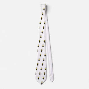 SpellingBee Bumble Bee Tiling Neck Tie