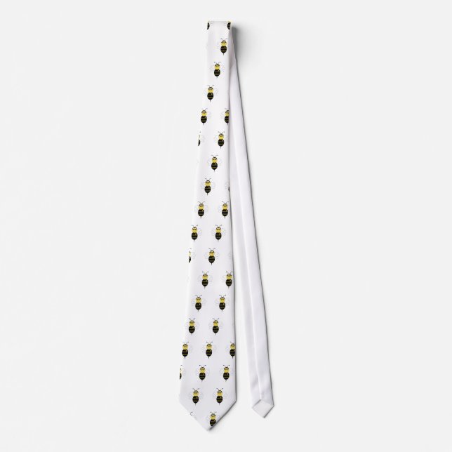 SpellingBee Bumble Bee Tiling Neck Tie (Front)