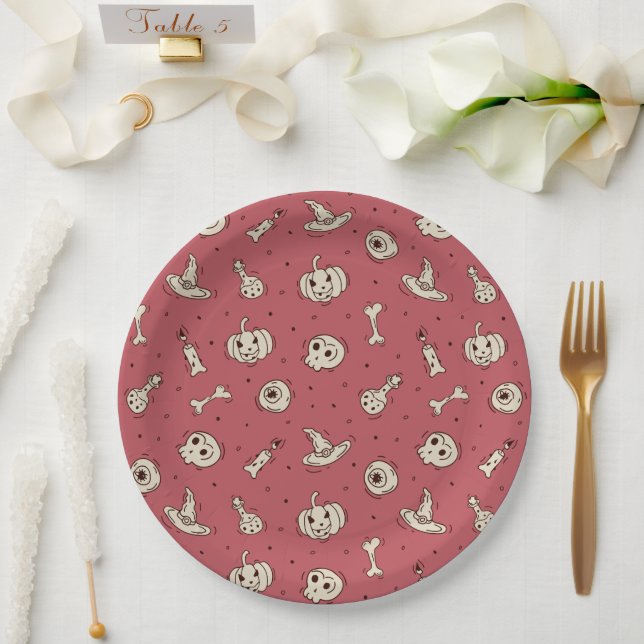 Spells & Skeletons Paper Plates (Wedding)