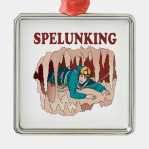 Spelunking 3 metal tree decoration
