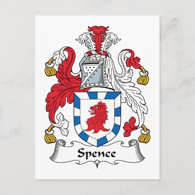 Spence Family Crest Postcard (Front)