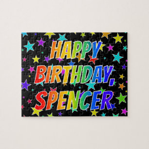 "SPENCER" First Name, Fun "HAPPY BIRTHDAY" Jigsaw Puzzle